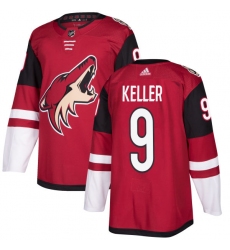 Youth Adidas Arizona Coyotes #9 Clayton Keller Premier Burgundy Red Home NHL Jersey