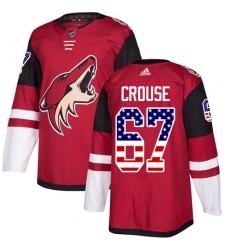 Youth Adidas Arizona Coyotes #67 Lawson Crouse Authentic Red USA Flag Fashion NHL Jersey