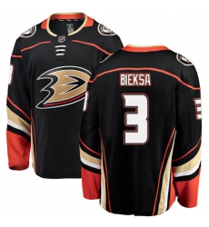 Men's Anaheim Ducks #3 Kevin Bieksa Fanatics Branded Black Home Breakaway NHL Jersey