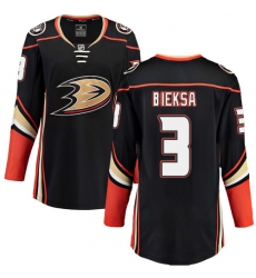 Women's Anaheim Ducks #3 Kevin Bieksa Fanatics Branded Black Home Breakaway NHL Jersey