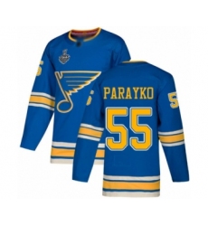 Youth St. Louis Blues #55 Colton Parayko Authentic Navy Blue Alternate 2019 Stanley Cup Final Bound Hockey Jersey