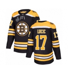 Youth Boston Bruins #17 Milan Lucic Authentic Black Home 2019 Stanley Cup Final Bound Hockey Jersey