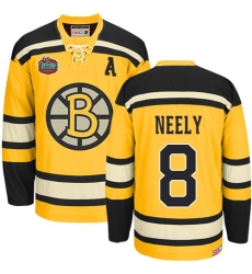 Men's CCM Boston Bruins #8 Cam Neely Premier Gold Winter Classic Throwback NHL Jersey