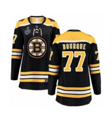 Women's Boston Bruins #77 Ray Bourque Authentic Black Home Fanatics Branded Breakaway 2019 Stanley Cup Final Bound Hockey Jersey