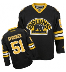 Youth Reebok Boston Bruins #51 Ryan Spooner Premier Black Third NHL Jersey