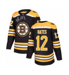 Youth Boston Bruins #12 Adam Oates Authentic Black Home 2019 Stanley Cup Final Bound Hockey Jersey