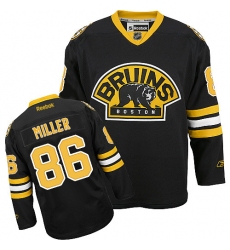 Women's Reebok Boston Bruins #86 Kevan Miller Premier Black Third NHL Jersey
