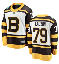 Men's Boston Bruins #79 Jeremy Lauzon White 2019 Winter Classic Fanatics Branded Breakaway NHL Jersey