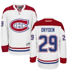 Youth Reebok Montreal Canadiens #29 Ken Dryden Authentic White Away NHL Jersey