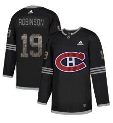 Men's Adidas Montreal Canadiens #19 Larry Robinson Black Authentic Classic Stitched NHL Jersey
