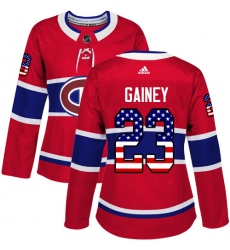 Women's Adidas Montreal Canadiens #23 Bob Gainey Authentic Red USA Flag Fashion NHL Jersey