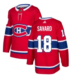 Youth Adidas Montreal Canadiens #18 Serge Savard Authentic Red Home NHL Jersey