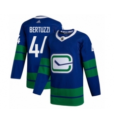 Youth Vancouver Canucks #44 Todd Bertuzzi Authentic Royal Blue Alternate Hockey Jersey