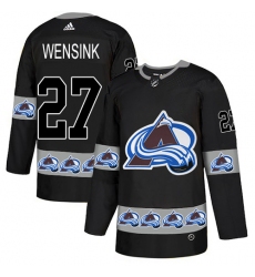 Men's Adidas Colorado Avalanche #27 John Wensink Authentic Black Team Logo Fashion NHL Jersey