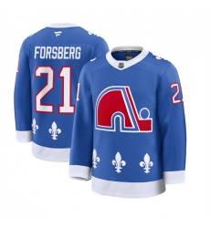 Men's Colorado Avalanche #21 Peter Forsberg Blue 2025 Alternate Stitched Jersey