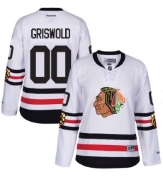 Women's Reebok Chicago Blackhawks #00 Clark Griswold Premier White 2017 Winter Classic NHL Jersey