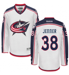 Women's Reebok Columbus Blue Jackets #38 Boone Jenner Authentic White Away NHL Jersey
