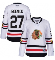 Women's Reebok Chicago Blackhawks #27 Jeremy Roenick Premier White 2017 Winter Classic NHL Jersey