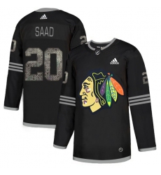 Men's Adidas Chicago Blackhawks #20 Brandon Saad Black Authentic Classic Stitched NHL Jersey