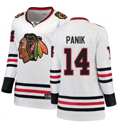 Women's Chicago Blackhawks #14 Richard Panik Authentic White Away Fanatics Branded Breakaway NHL Jersey