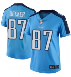 Women's Nike Tennessee Titans #87 Eric Decker Elite Light Blue Team Color NFL Jersey