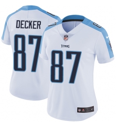 Women's Nike Tennessee Titans #87 Eric Decker Elite White NFL Jersey