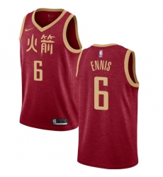 Youth Nike Houston Rockets #6 Tyler Ennis Swingman Red NBA Jersey - 2018 19 City Edition