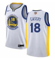 Women's Nike Golden State Warriors #18 Omri Casspi Authentic White Home 2018 NBA Finals Bound NBA Jersey - Association Edition