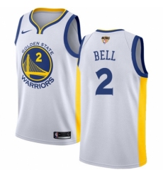 Youth Nike Golden State Warriors #2 Jordan Bell Swingman White Home 2018 NBA Finals Bound NBA Jersey - Association Edition