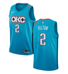 Women's Nike Oklahoma City Thunder #2 Raymond Felton Swingman Turquoise NBA Jersey - City Edition