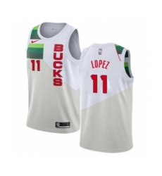 Men's Nike Milwaukee Bucks #21 Tony Snell White Swingman Jersey - Earned Edition