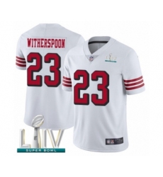 Youth San Francisco 49ers #23 Ahkello Witherspoon Limited White Rush Vapor Untouchable Super Bowl LIV Bound Football Jersey