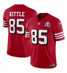 Men's San Francisco 49ers #85 George Kittle New Red 2023 F U S E Vapor Untouchable Limited Stitched Football 2024 Super Bowl LVIII Jersey
