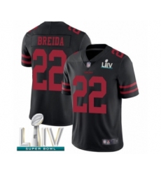 Men's San Francisco 49ers #22 Matt Breida Black Alternate Vapor Untouchable Limited Player Super Bowl LIV Bound Football Jersey