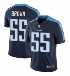 Men's Nike Tennessee Titans #55 Jayon Brown Navy Blue Alternate Vapor Untouchable Limited Player NFL Jersey