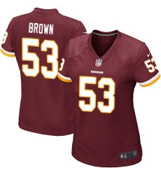 Women's Nike Washington Redskins #53 Zach Brown Game Burgundy Red Team Color NFL Jersey