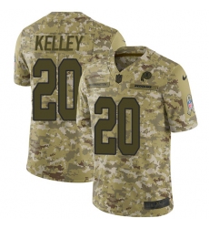Youth Nike Washington Redskins #20 Rob Kelley Limited Camo 2018 Salute to Service NFL Jersey