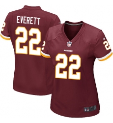 Women's Nike Washington Redskins #22 Deshazor Everett Game Burgundy Red Team Color NFL Jersey