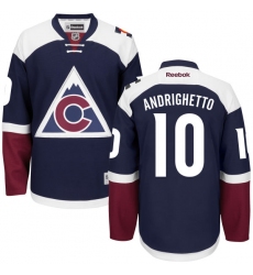 Youth Reebok Colorado Avalanche #10 Sven Andrighetto Premier Blue Third NHL Jersey