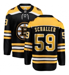 Men's Boston Bruins #59 Tim Schaller Authentic Black Home Fanatics Branded Breakaway NHL Jersey