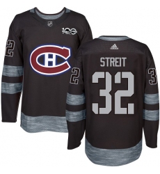 Men's Adidas Montreal Canadiens #32 Mark Streit Authentic Black 1917-2017 100th Anniversary NHL Jersey