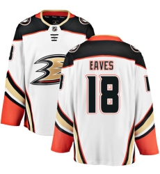 Men's Anaheim Ducks #18 Patrick Eaves Fanatics Branded White Away Breakaway NHL Jersey