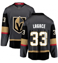 Youth Vegas Golden Knights #33 Maxime Lagace Authentic Black Home Fanatics Branded Breakaway NHL Jersey