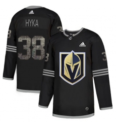 Men's Adidas Vegas Golden Knights #38 Tomas Hyka Black Authentic Classic Stitched NHL Jersey