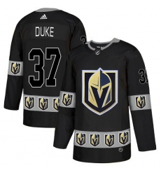 Men's Adidas Vegas Golden Knights #37 Reid Duke Authentic Black Team Logo Fashion NHL Jersey