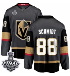 Youth Vegas Golden Knights #88 Nate Schmidt Authentic Black Home Fanatics Branded Breakaway 2018 Stanley Cup Final NHL Jersey