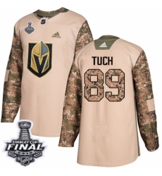 Men's Adidas Vegas Golden Knights #89 Alex Tuch Authentic Camo Veterans Day Practice 2018 Stanley Cup Final NHL Jersey