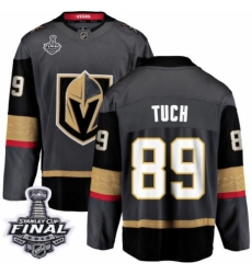 Men's Vegas Golden Knights #89 Alex Tuch Authentic Black Home Fanatics Branded Breakaway 2018 Stanley Cup Final NHL Jersey