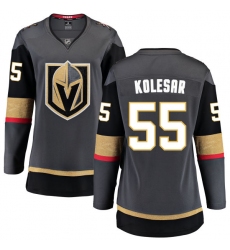 Women's Vegas Golden Knights #55 Keegan Kolesar Authentic Black Home Fanatics Branded Breakaway NHL Jersey