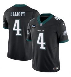 Men's Philadelphia Eagles #4 Jake Elliott Black 2025 F.U.S.E. With 4-Star C Vapor Untouchable Limited Throwback Stitched Football Jersey